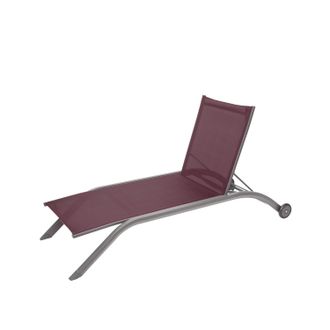 Hesperide Lettino prendisole 201x99x80 cm Milenio bordeaux