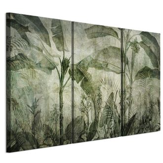 OEM Cuadro Sobre Lienzo Italiano De 90 X 60 Cm, Tr&iacute;ptico - Estilo Jungla Urbana - Naturaleza Cuadro Sobre Lienzo Italiano De 120 X 80 Cm, Tr&iacute;ptico - Estil