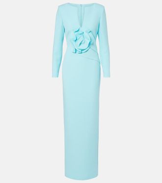 Roland Mouret Vestido de fiesta de crep&eacute; adornado