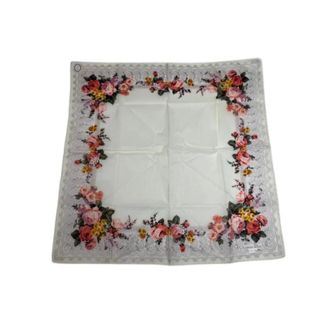 Dior Pre-owned Scarves, female, White, Size: ONE SIZE Pre-owned Silk Scarf