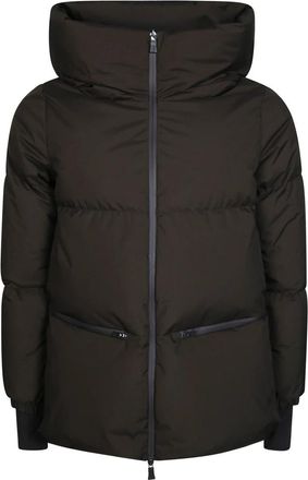 Herno Korte Piumino 2 Lagen - Dames - Winterjassen - Bruin - L - Polyester - Jassen