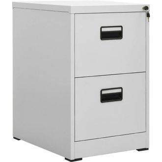 vidaXL Schedario Grigio Chiaro 46x62x72,5 cm in Acciaio vidaXL