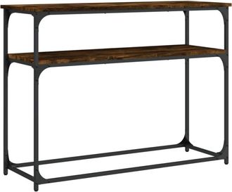 vidaXL Vidaxl - Mesa Consola Madera De Ingenier&iacute;a Roble Ahumado 100x35,5x75 Cm