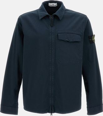 Stone Island Sovracamicia In Tela Cotone