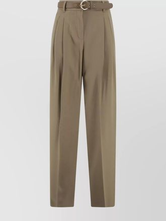 Max Mara wool trousers with wide leg and pleats