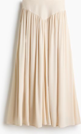 H&M Langer Viskosejupe - Hellbeige