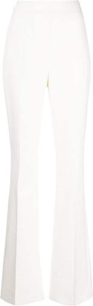 Akris high-waisted flared trousers - women - Cotton/Mulberry Silk/Polyamide/Cupro - 42 - White