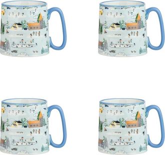10 Strawberry Street Set Of 4 Bella Mug Winter Village