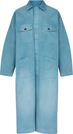 Maison Margiela cotton trench coat - Blue
