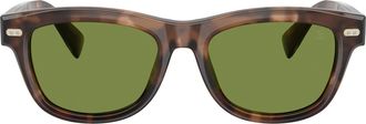 Brunello Cucinelli 0bc3016s Rectangular Acetate Sunglasses with Tortoiseshell Pattern