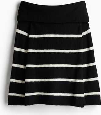 H&M Rib-knit off-the-shoulder jumper - Schwarz