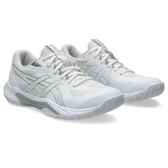 Asics Hallenschuh ASICS GEL-TACTIC 13, Damen, Gr. 39,5, weiss (wei&szlig;, pure silber), Synthetik, Schuhe Hallenschuh