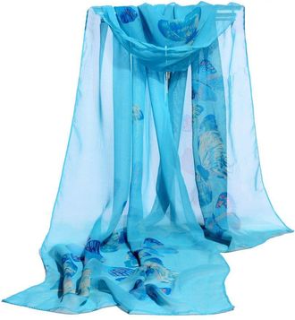 Generic Women Fall Scarf Fashion Shawl Ladies Scarf Women Wrap Soft Knit For Winter Blue One Size