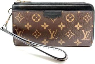 Louis Vuitton Pre-owned M69407 Lange portemonnee (bi-fold) - Heren - Vintage Clutch - Bruin - ONE Size - Vintage