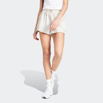 adidas Shorts ADIDAS SPORTSWEAR W SL FT SHO, Damen, Gr. XXL, N-Gr, grau (wonder aluminium, wei&szlig;), Obermaterial: 70% Baumwolle, 30% Polyester, Hosen Shorts, l