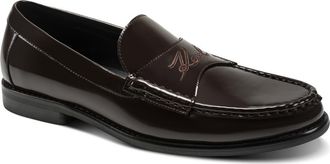 Karl Lagerfeld Faron Front Embroidered Logo Loafer in Dark Brown at Nordstrom Rack, Size 10.5