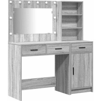 vidaXL Mesa De Tocador Con Caj&oacute;n 2 Pcs Gris 78.5 X 41 X 135 Cm Vidaxl