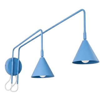Sollux Lighting Aplique de pared azul claro acero alt. 30 cm
