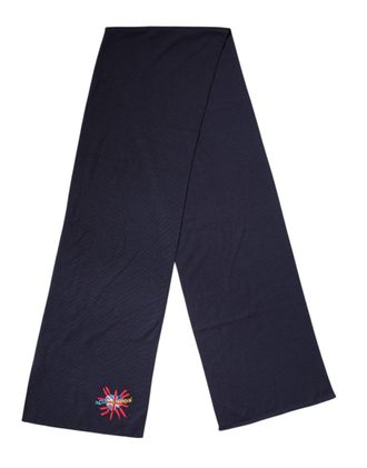 Dolce & Gabbana Womens Blue Wool Dg Loves London Neck Wrap Scarf