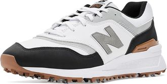 New Balance 997 Golf Mens Golf Shoes White/Black : 11.5 4E - Extra Wide, Leather