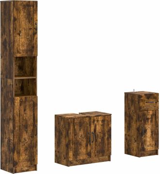 vidaXL Juego De Armarios De Ba&ntilde;o De 3 Piezas Utrecht Vidaxl