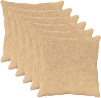 vidaXL Funda De Almohada 6 Uds. Heerlen Crema 80 X 80 Cm Vidaxl