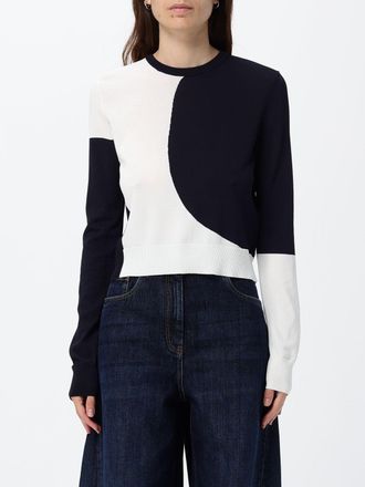 Max Mara Maglia girocollo slim fit in lana e cashmere con fantasia astratta