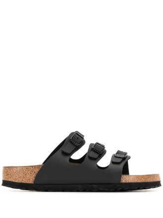 Birkenstock Florida three-buckle sandals - women - Artificial Leather - 36 Narrow - Black
