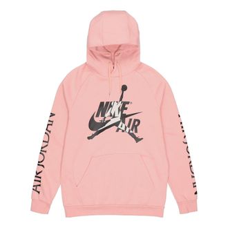 Nike Jordan Air Jordan Alphabet Logo Pullover Hooded Fleece Pink DH9505-648
