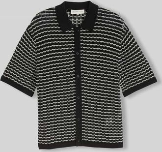 Tom Tailor Denim Regular Fit Poloshirt aus Baumwoll-Mix in Black, Gr&ouml;&szlig;e XXL