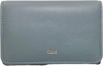 Chlo&eacute; Pre-owned Sleuteletui - Dames - Vintage Accessoires - Blauw - ONE Size - Leer - Vintage