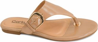 Corkys Footwear Womens Whats The Gossip Thong Sandals In Camel