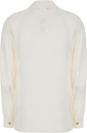 Max Mara Womens Shirt Mstaia White Silk Blouses