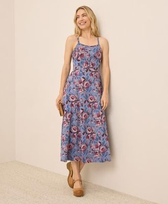 Pact Organic Cotton Fit & Flare Midi Dress in Gathered Joys at Nordstrom, Size Xx-Large P