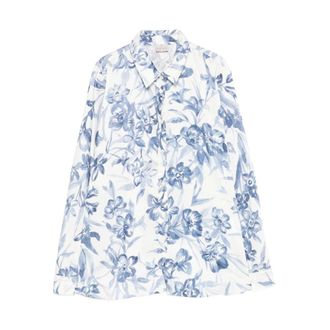 Marella Shirts, female, Blue, Size: 2XL Printed Shirt