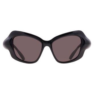 Balenciaga Grey Butterfly Ladies Sunglasses BB0353S 001 58