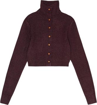 Remain Elegant Slim Vest - Dames - Vesten - Paars - M - Wol - Truien & Vesten