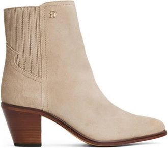 Tommy Hilfiger suède enkellaarzen beige