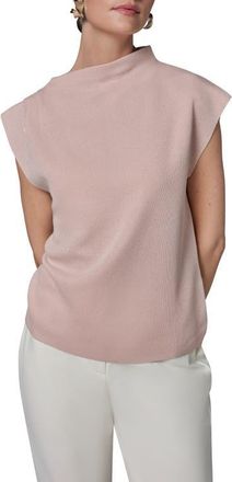 DKNY Shimmer Asymmetric Mock Neck Sweater in Snow Petal at Nordstrom, Size X-Large