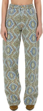 Etro Multicolor Printed Regular High Rise Jeans