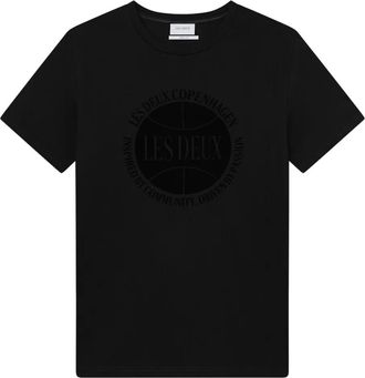 Les Deux graphic-print T-shirt - men - Organic Cotton - M - Black