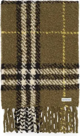 Burberry Plaid Wool Tweed Scarf
