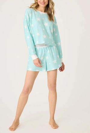 PJ Salvage Boyfriend Boxer Set In Light Mint