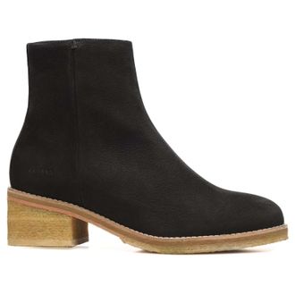 Clarks Amara Crepe Nubuck Womens Ankle Boots - Black - Size:UK 6