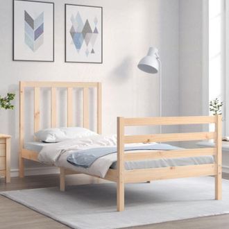 vidaXL Estructura De Cama Sin Colch&oacute;n Madera Maciza De Pino 90x200 Cm Vidaxl