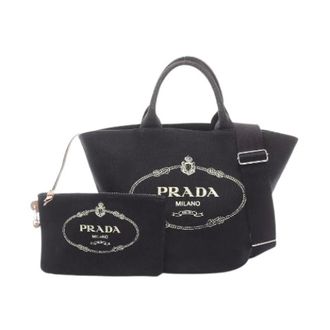 Prada Pre-owned Bucket Bags, female, Black, Size: ONE SIZE Pre-owned Canapa Canvas Tote Bag
