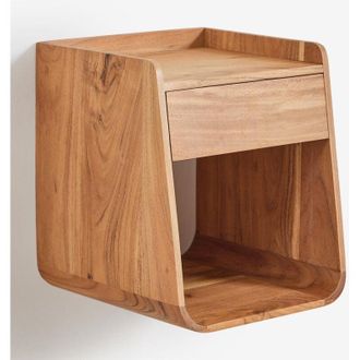 Sklum Confezione da 2 comodini 35x35 cm in legno di acacia Berigem SKLUM