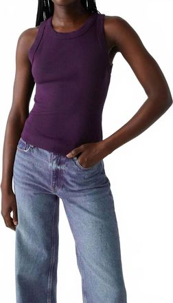Michael Stars Gina Ribbed Crop Tank In Glimmer