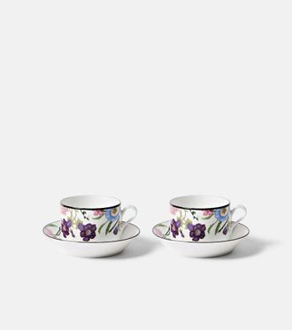 Gucci Set di 2 tazze da t&egrave; e piattini Gucci Flora