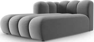 BLOOMINGLOFT Design Chaiselongue Lupine mit Armlehne links - Samtbezug